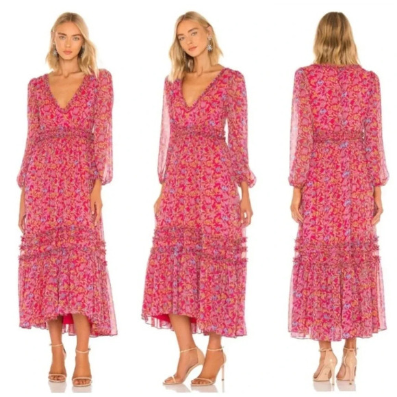 Likely Ruxton Dress in Fuchsia Multi Size 2 - Picture 1 of 12